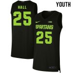 Youth Malik Hall Michigan State Spartans #25 Nike NCAA 2020 Black Authentic College Stitched Basketball Jersey BH50K02PU